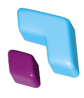 Logo blau lila